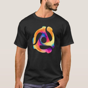 T-shirt Adaptateur de disque 45 tours Tie Dye Rétro Vinyle