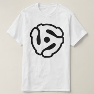 T-shirt Adaptateur vinyle 7 pouces 45 tr/min pour insérer