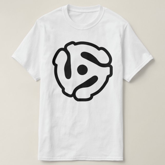 T-shirt Adaptateur vinyle 7 pouces 45 tr/min pour insérer  (Design devant)