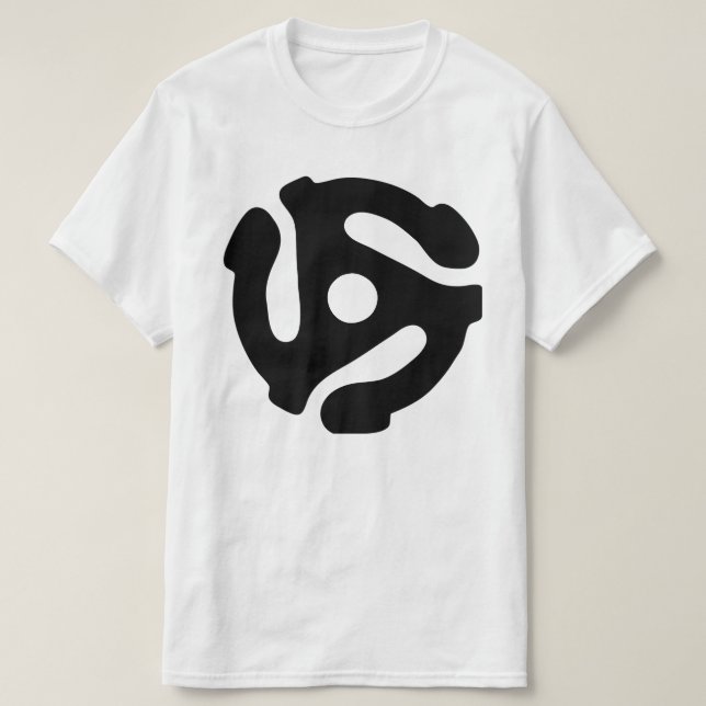 T-shirt Adaptateur vinyle 7 pouces 45 tr/min pour insérer  (Design devant)