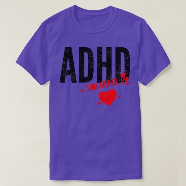 T-shirt ADDADHD Awareness Month is October SQUIRREL 5 (Design devant)