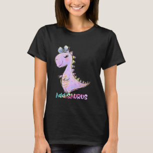T-shirt Addi Nom Chemise Fille Dinosaur Anniversaire Addis