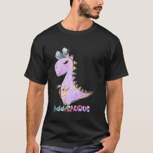 T-shirt Addi Nom Chemise Fille Dinosaur Anniversaire Addis