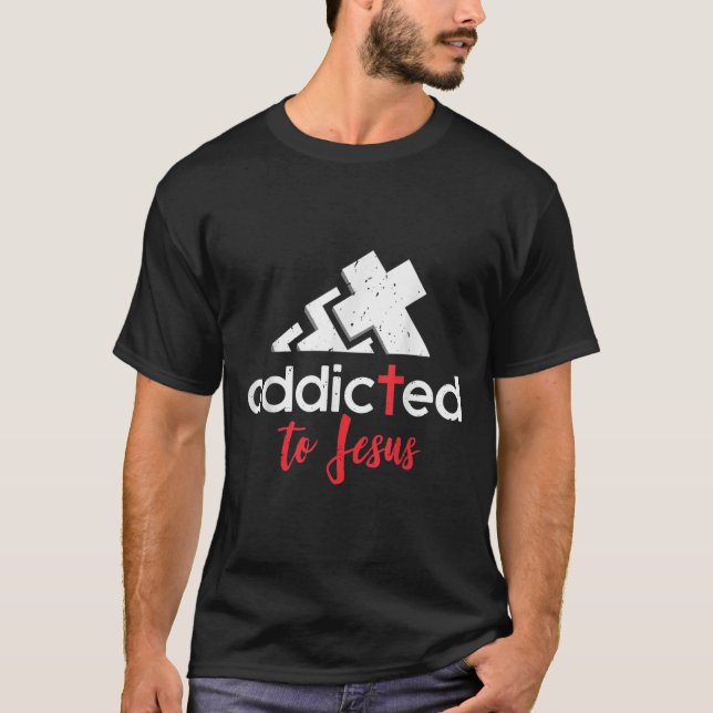 T-shirt Addicé à Jésus Christian Men W (Devant)