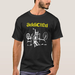 T-shirt Addicé à la Main Spinning Wheels & la joie de la s