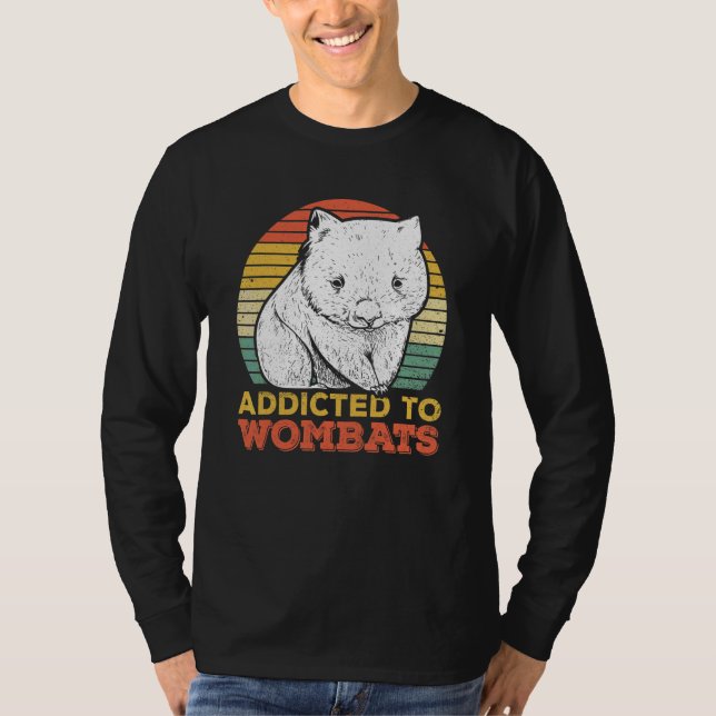T-shirt Addicé Aux Wombats Pour Un Wombat (Devant)