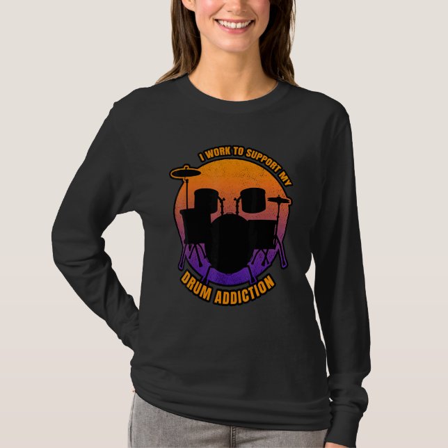 T-shirt Addicité Au Drumming (Devant)