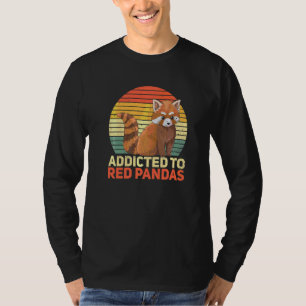 T-shirt Addicité Aux Pandas Rouges Pour Un Expert De Panda
