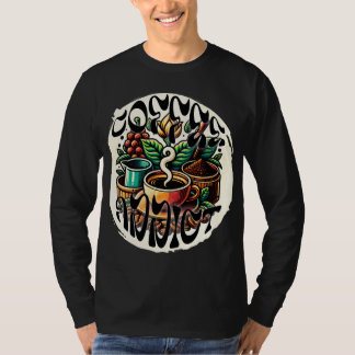 T-shirt Addict au café