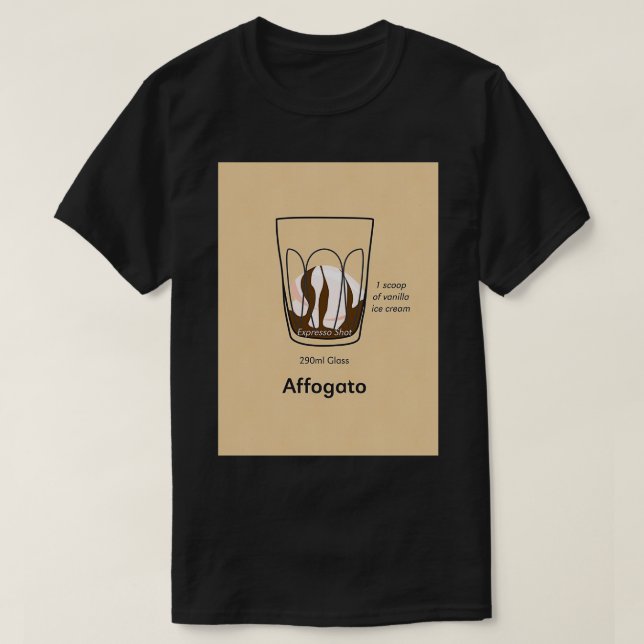 T-shirt Addict au café Affogato (Design devant)