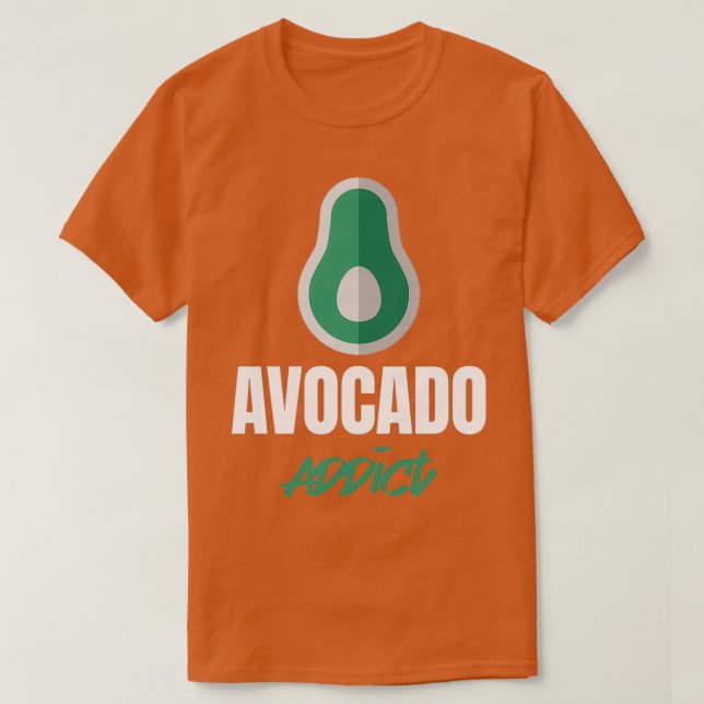 T-shirt Addict Avocado Chemise Guacamole Vegetarian Gu vég (Design devant)
