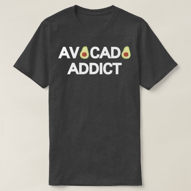 T-shirt Addict de l'aquarelle Avocado (Design devant)