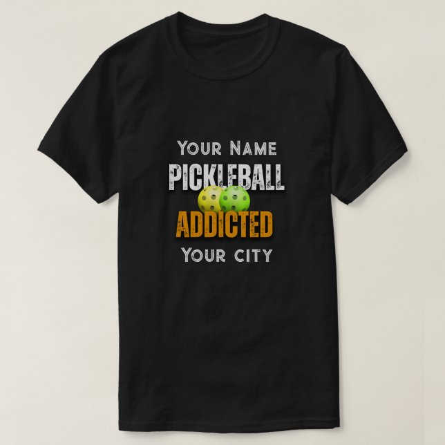 T-shirt Addict de Pickleball (Design devant)