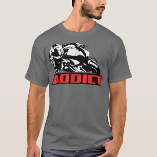 T-shirt Addict Race GP Cadeau Very Funny Motorcycle Vintag