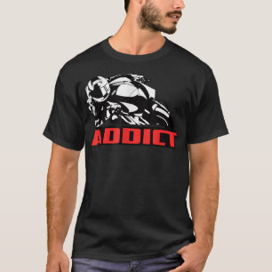 T-shirt Addict Race GP Cadeau Very Funny Motorcycle Vintag