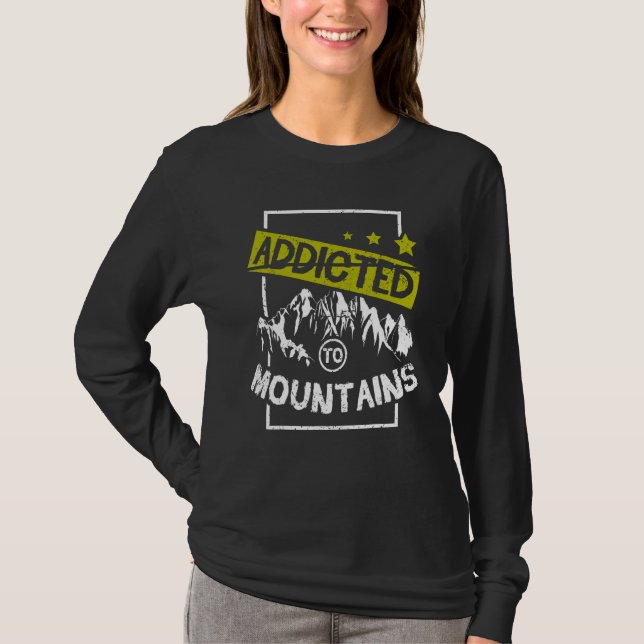 T-shirt Addicted to mountains hiking (Devant)