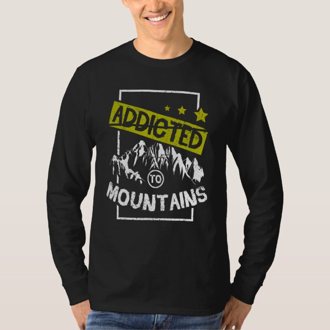 T-shirt Addicted to mountains hiking (Devant)