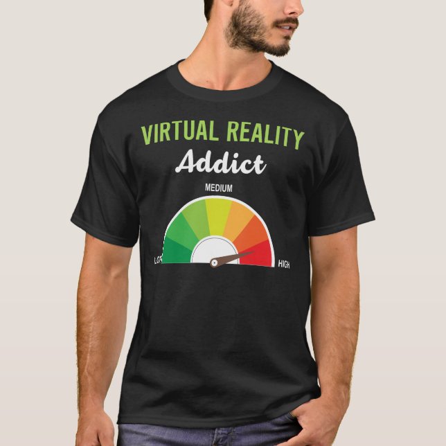 T-shirt Addiction Réalité virtuelle VR (Devant)