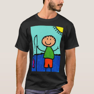 T-shirt Addiction Réelle - Accroché Pour la Vie - Pêche