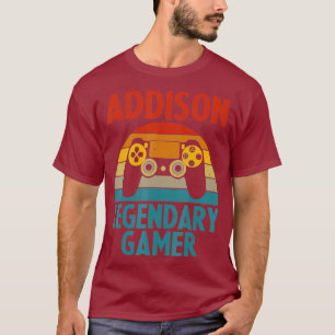T-shirt ADDISON Nom cadeau Personnalisé Funny Gaming Geek