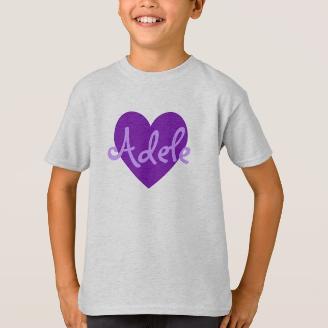 T-shirt Adele en violet (Devant)