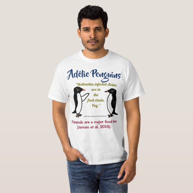 T-shirt Adélie Penguins par RoseWrites (Devant entier)