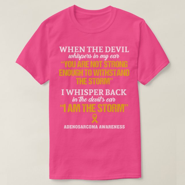 T-shirt Adenosarcome Sensibilisation Je Suis La Tempête Da (Design devant)