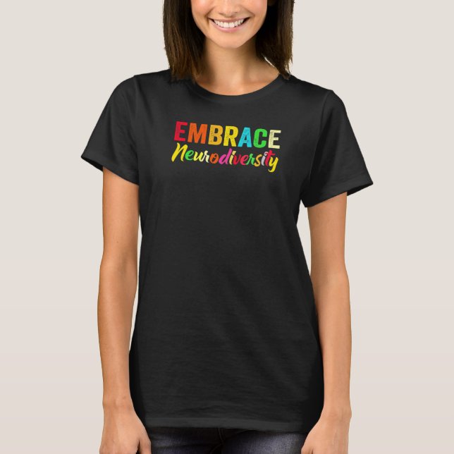 T-shirt Adhd Autism Asd Embrasser la Neurodiversité (Devant)