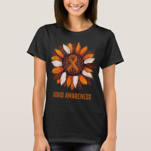 T-shirt ADHD Awareness Month Orange Ribbon