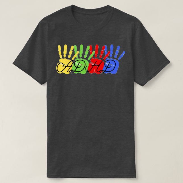 T-shirt ADHD coloré (Design devant)