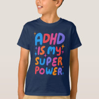 ADHD est ma super-puissance Colorful Bulle Lettres