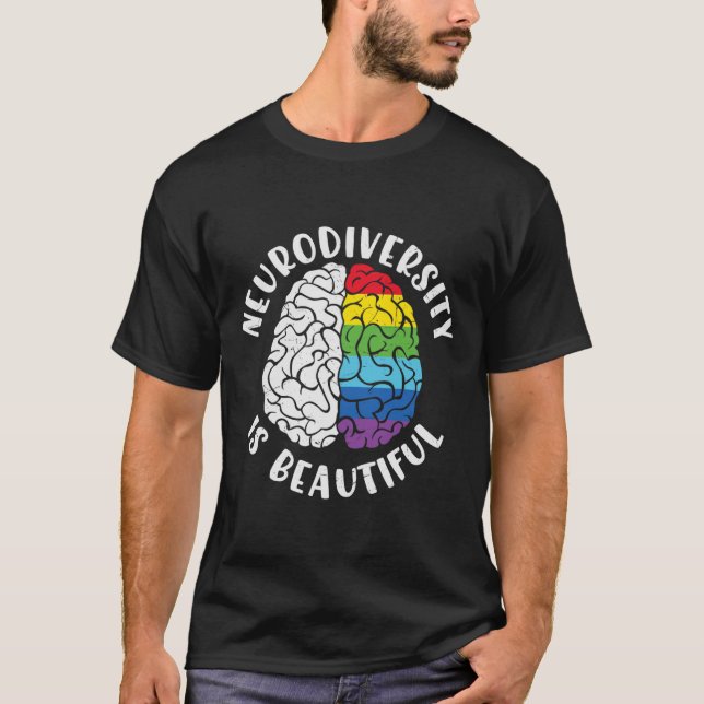 T-shirt Adhd Sensibilisation sur l'autisme Neurodiversité  (Devant)