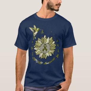T-shirt Adhhhd Sensibilisation Tournesol Colibri Ruban