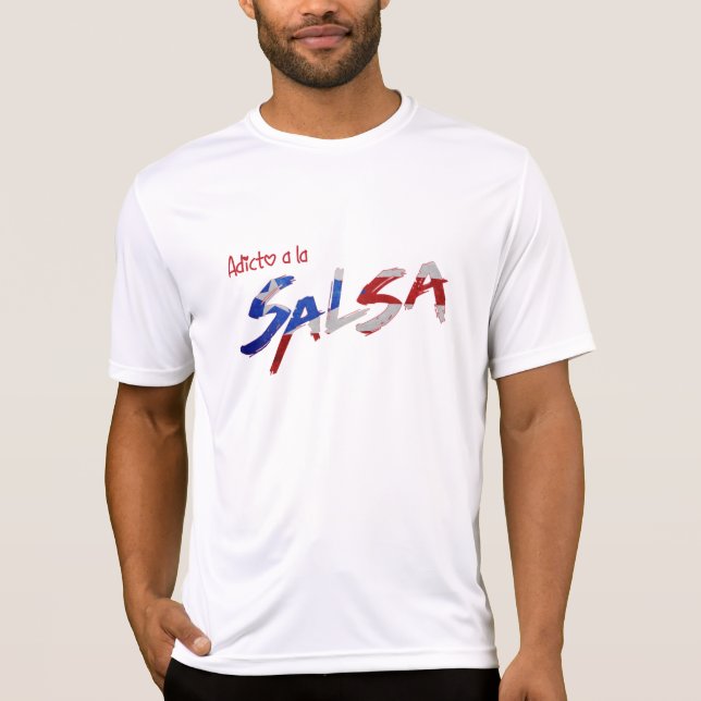 T-shirt Adicto a la salsa Puerto Rico (Devant)