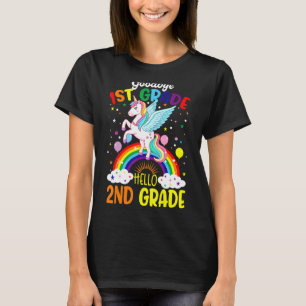T-shirt Adieu 1ère année Bonjour 2e année Unicorn Girls 20