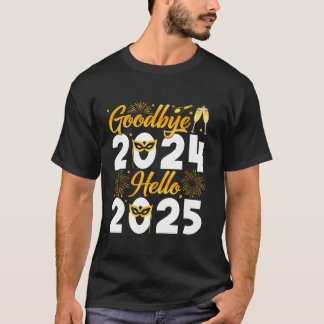 T-shirt Adieu 2024 Bonjour 2025 Fireworks Bonne année