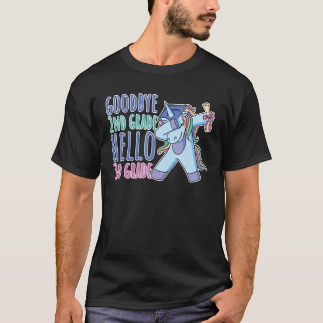 T-shirt Adieu 2e année Bonjour 3e année (Devant)