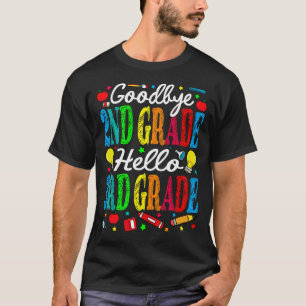 T-shirt Adieu 2e année Bonjour 3e année Dernière journée d