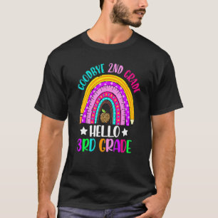 T-shirt Adieu 2e année Bonjour 3e année Enseignant Arc-en-