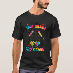 T-shirt Adieu 2e année Bonjour 3e année Messy Bun Teache