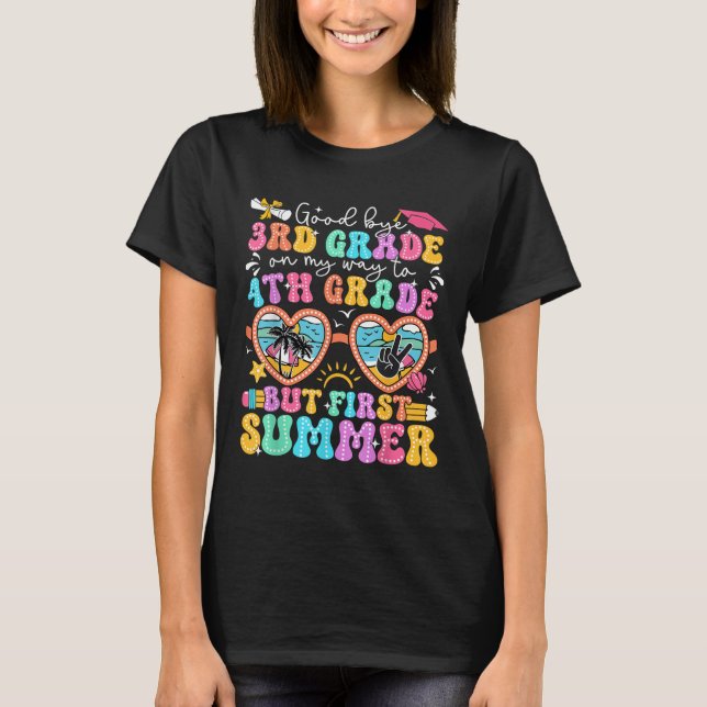 T-shirt Adieu 3e grade à 4e année, mais premier (Devant)