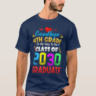 T-shirt Adieu 4e Classe De 2033 Gradué Maître