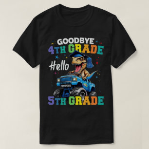 T-shirt Adieu 4e grade T Rex Monster Truck Graduation