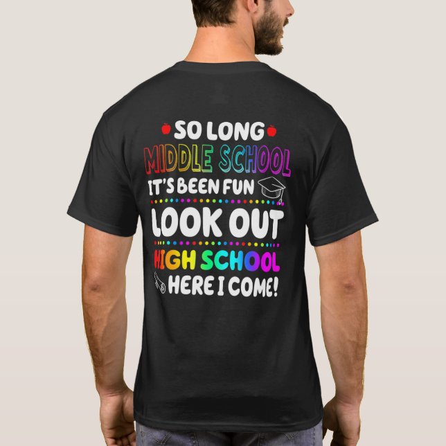 T-shirt Adieu collège, lycée, j'arrive diplômé (Dos)