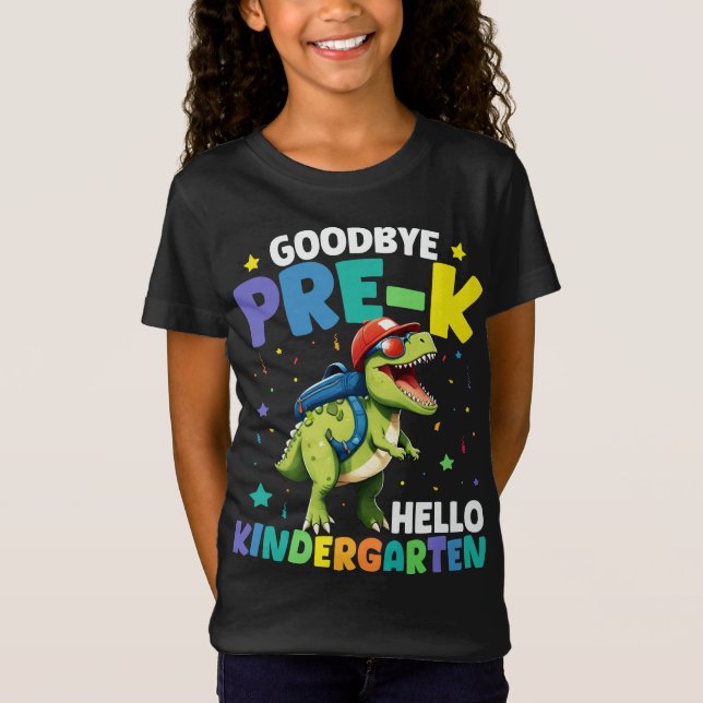 T-Shirt Adieu Diplôme pré-k Dinosaur T rex (Devant)