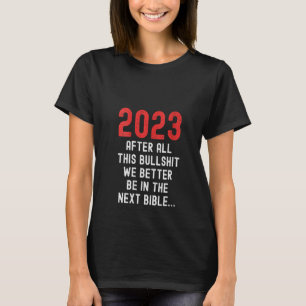 T-shirt Adieu femme 2022 Bonjour 2023 Bonne année Funn