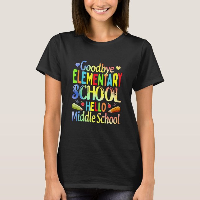 T-shirt Adieu Graduation de l'école élémentaire Bonjour Mo (Devant)