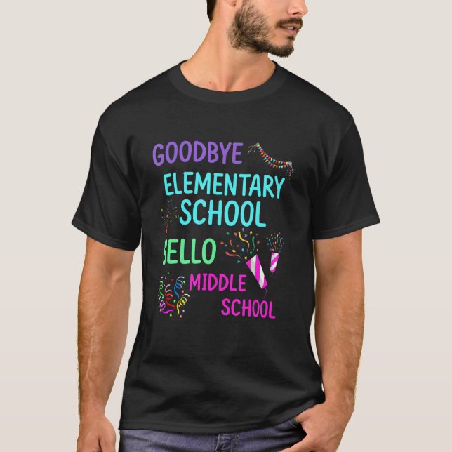 T-shirt Adieu Graduation de l'école élémentaire Bonjour Mo (Devant)