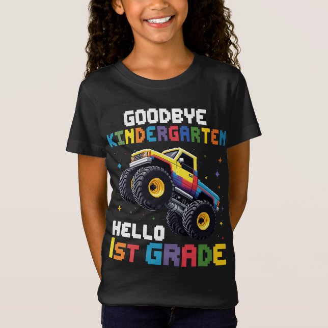 T-Shirt Adieu jardin d'enfants Monster Truck Graduation (Devant)