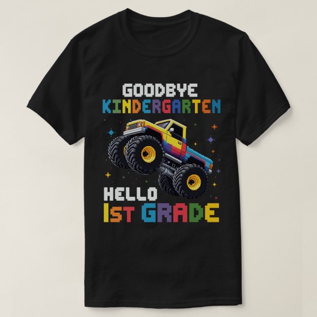 T-shirt Adieu jardin d'enfants Monster Truck Graduation (Design devant)